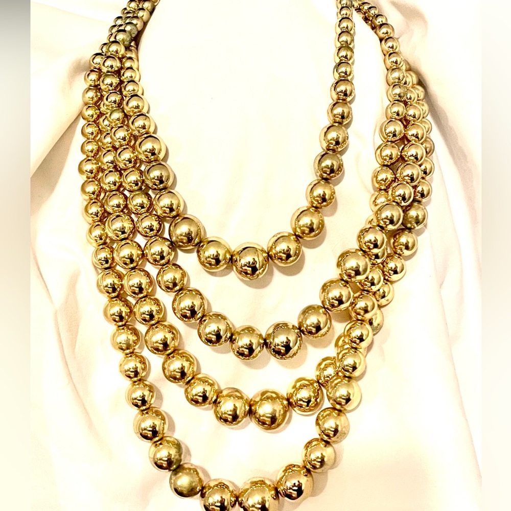 4 Tiered Layering Statement necklace